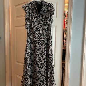 Lauren Ralph Lauren 6 black white long dress